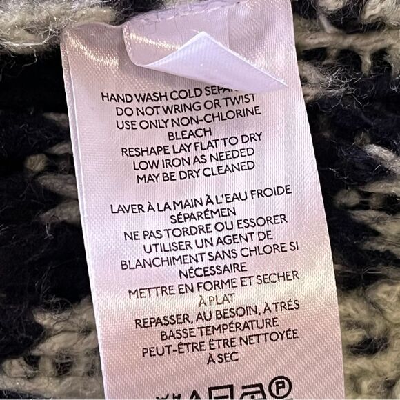 Anthropologie Fair Isle Mint Green Turtleneck Nordic Pattern Tunic Sweater - Picture 10 of 11